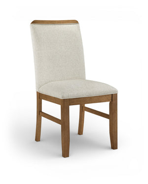 Meridian Furniture Ananda Solid Wood Dining Chair Beige Polyester Seat Walnut Finish Modern Home 88040Beige-C