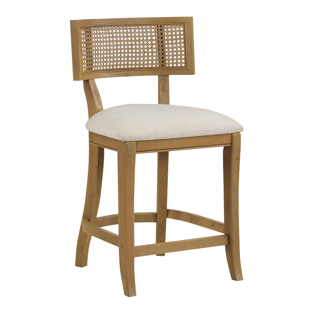 OSP Home Furnishings Alaina 26" Cane Back Counter Stool Linen