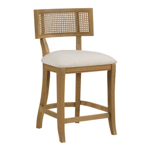 OSP Home Furnishings Alaina 26" Cane Back Counter Stool Linen