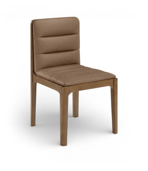 Meridian Furniture Ellis Vegan Leather Seat Cane Back Dining Chair with Solid Wood Frame for Modern Interiors Brown Style 2 88050Brown-C