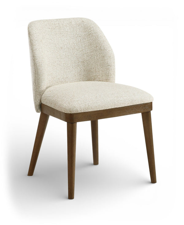 Meridian Furniture Valeo Linen Upholstered Dining Chair with Wood Frame for Modern and Transitional Interiors Beige Style A 88082Beige-C