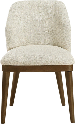 Meridian Furniture Valeo Linen Upholstered Dining Chair with Wood Frame for Modern and Transitional Interiors Beige Style A 88082Beige-C