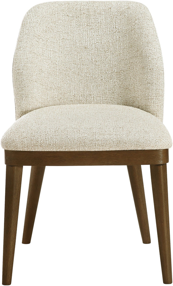 Meridian Furniture Valeo Linen Upholstered Dining Chair with Wood Frame for Modern and Transitional Interiors Beige Style A 88082Beige-C