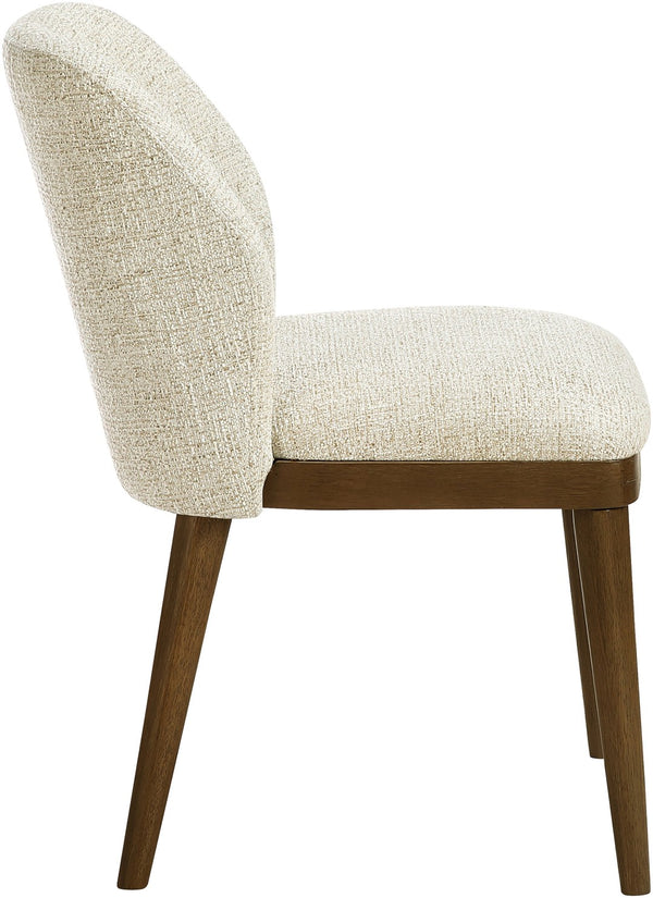 Meridian Furniture Valeo Linen Upholstered Dining Chair with Wood Frame for Modern and Transitional Interiors Beige Style A 88082Beige-C