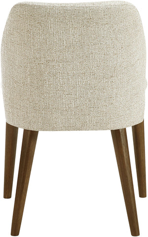 Meridian Furniture Valeo Linen Upholstered Dining Chair with Wood Frame for Modern and Transitional Interiors Beige Style A 88082Beige-C