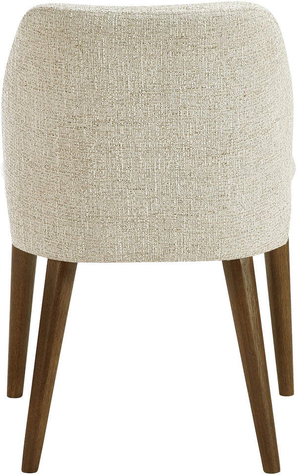Meridian Furniture Valeo Linen Upholstered Dining Chair with Wood Frame for Modern and Transitional Interiors Beige Style A 88082Beige-C