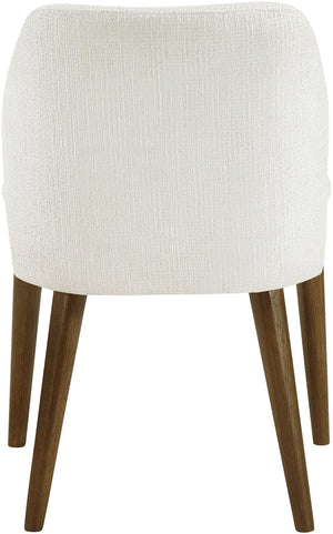 Meridian Furniture Valeo Linen Upholstered Dining Chair with Wood Frame for Modern and Transitional Interiors Cream Style A 88082Cream-C