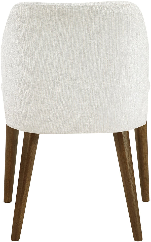 Meridian Furniture Valeo Linen Upholstered Dining Chair with Wood Frame for Modern and Transitional Interiors Cream Style A 88082Cream-C