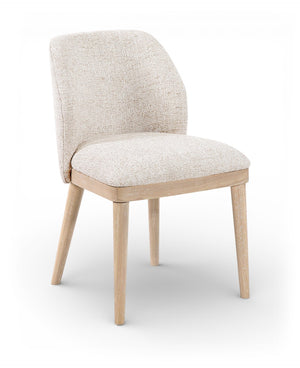 Meridian Furniture Valeo Linen Upholstered Dining Chair with Wood Frame for Modern and Transitional Interiors Beige Style B 88083Beige-C