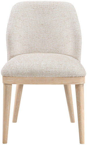 Meridian Furniture Valeo Linen Upholstered Dining Chair with Wood Frame for Modern and Transitional Interiors Beige Style B 88083Beige-C
