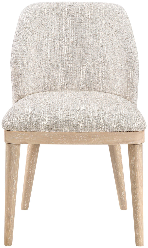 Meridian Furniture Valeo Linen Upholstered Dining Chair with Wood Frame for Modern and Transitional Interiors Beige Style B 88083Beige-C