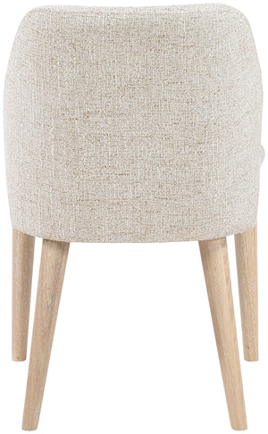 Meridian Furniture Valeo Linen Upholstered Dining Chair with Wood Frame for Modern and Transitional Interiors Beige Style B 88083Beige-C