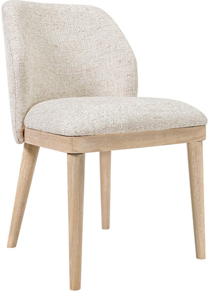 Meridian Furniture Valeo Linen Upholstered Dining Chair with Wood Frame for Modern and Transitional Interiors Beige Style B 88083Beige-C