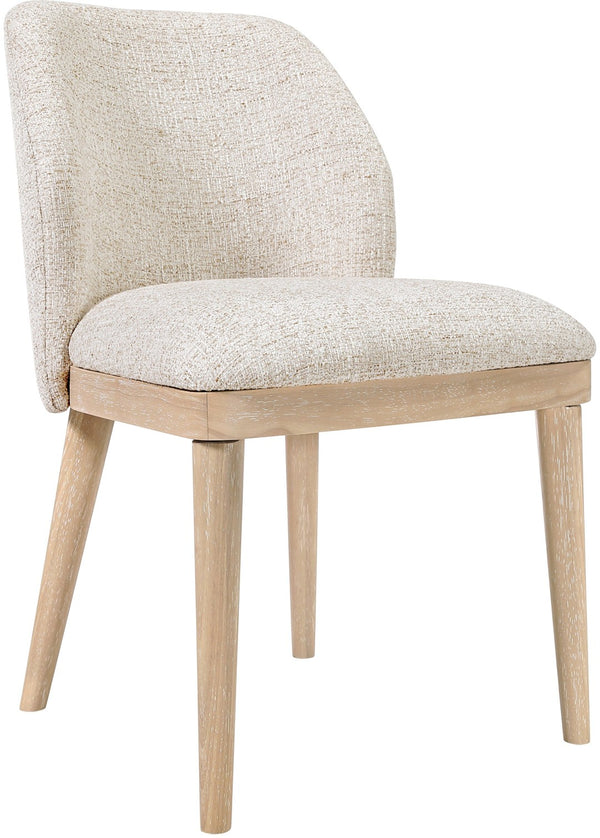 Meridian Furniture Valeo Linen Upholstered Dining Chair with Wood Frame for Modern and Transitional Interiors Beige Style B 88083Beige-C