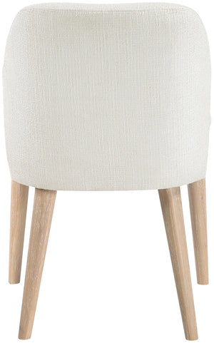 Meridian Furniture Valeo Linen Upholstered Dining Chair with Wood Frame for Modern and Transitional Interiors Cream Style B 88083Cream-C