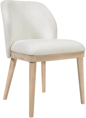 Meridian Furniture Valeo Linen Upholstered Dining Chair with Wood Frame for Modern and Transitional Interiors Cream Style B 88083Cream-C