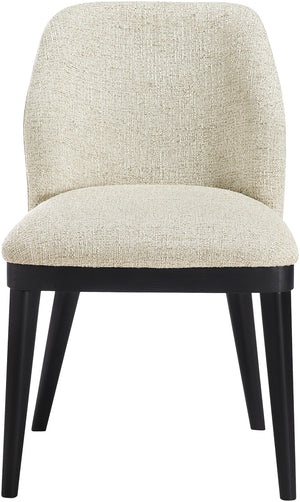 Meridian Furniture Valeo Linen Upholstered Dining Chair with Wood Frame for Modern and Transitional Interiors Beige Style C 88084Beige-C