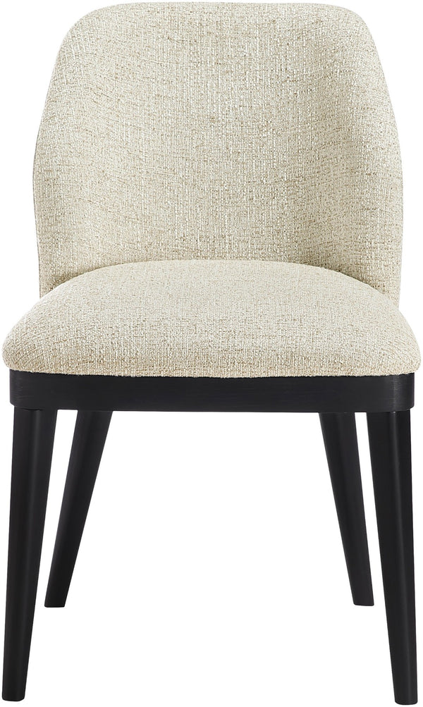 Meridian Furniture Valeo Linen Upholstered Dining Chair with Wood Frame for Modern and Transitional Interiors Beige Style C 88084Beige-C