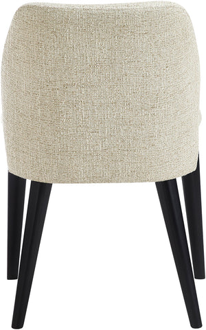 Meridian Furniture Valeo Linen Upholstered Dining Chair with Wood Frame for Modern and Transitional Interiors Beige Style C 88084Beige-C