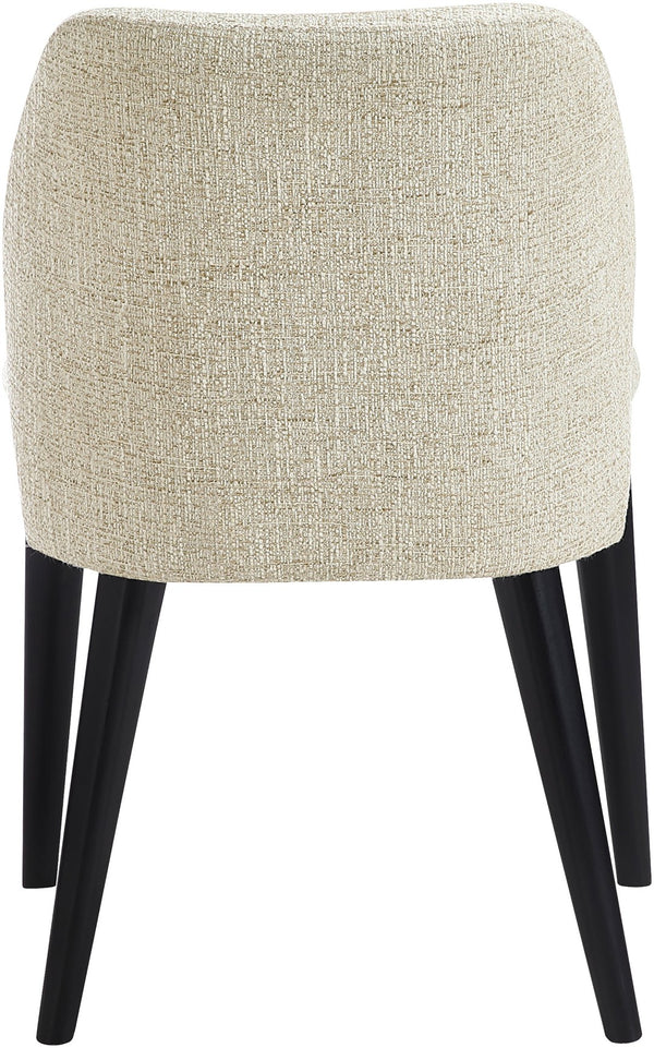 Meridian Furniture Valeo Linen Upholstered Dining Chair with Wood Frame for Modern and Transitional Interiors Beige Style C 88084Beige-C