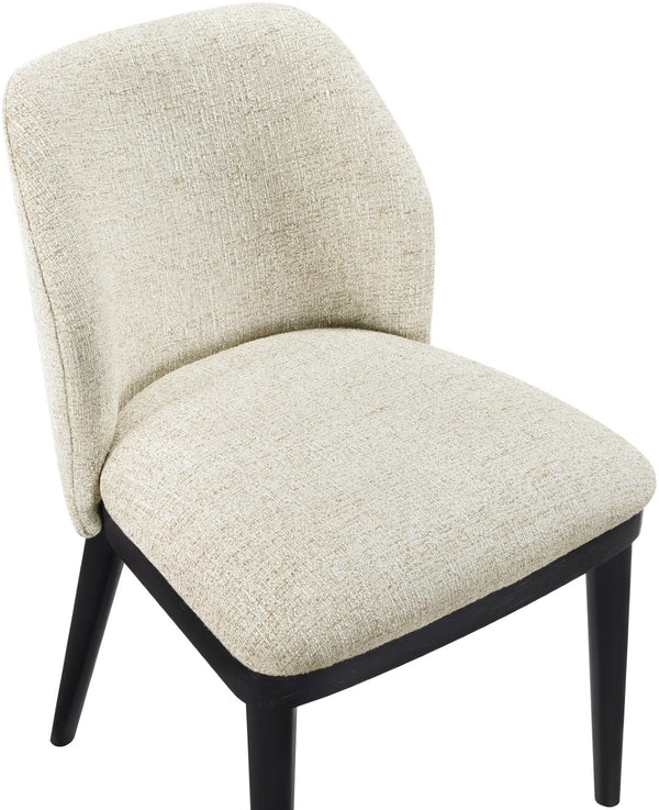 Meridian Furniture Valeo Linen Upholstered Dining Chair with Wood Frame for Modern and Transitional Interiors Beige Style C 88084Beige-C