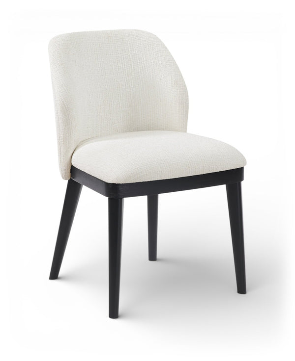 Meridian Furniture Valeo Linen Upholstered Dining Chair with Wood Frame for Modern and Transitional Interiors Cream Style C 88084Cream-C