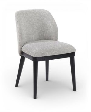 Meridian Furniture Valeo Linen Upholstered Dining Chair with Wood Frame for Modern and Transitional Interiors Grey Style C 88084Grey-C