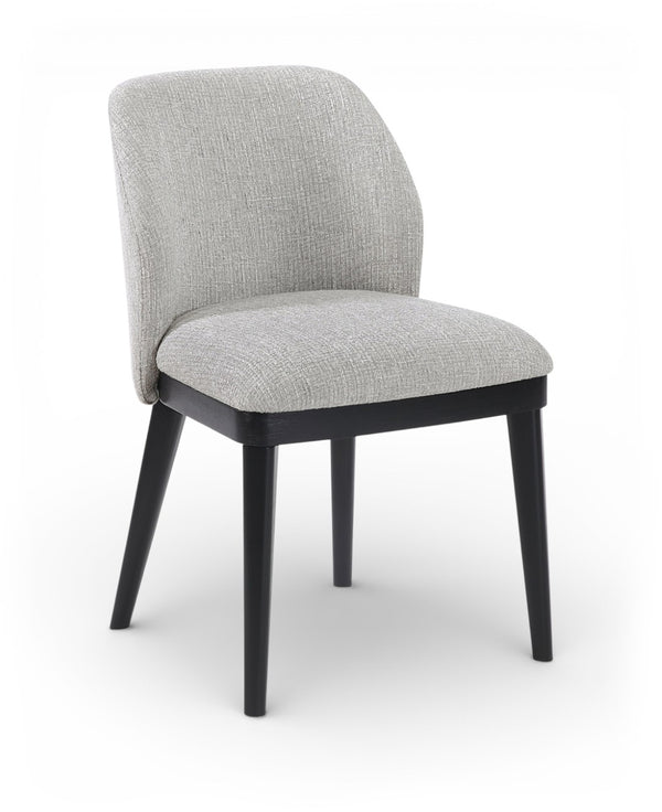Meridian Furniture Valeo Linen Upholstered Dining Chair with Wood Frame for Modern and Transitional Interiors Grey Style C 88084Grey-C