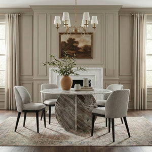 Meridian Furniture Valeo Linen Upholstered Dining Chair with Wood Frame for Modern and Transitional Interiors Grey Style C 88084Grey-C