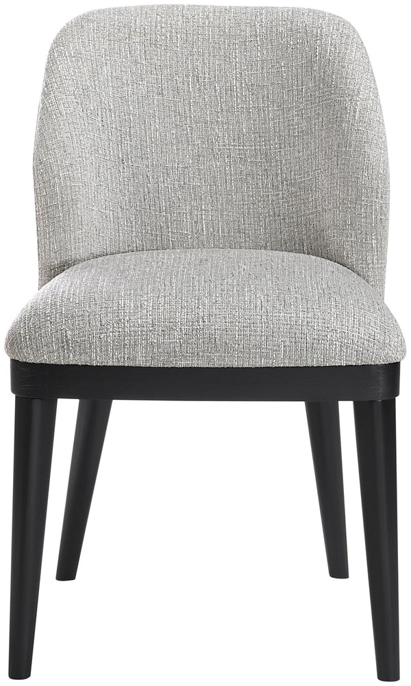 Meridian Furniture Valeo Linen Upholstered Dining Chair with Wood Frame for Modern and Transitional Interiors Grey Style C 88084Grey-C