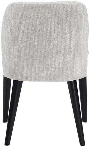 Meridian Furniture Valeo Linen Upholstered Dining Chair with Wood Frame for Modern and Transitional Interiors Grey Style C 88084Grey-C