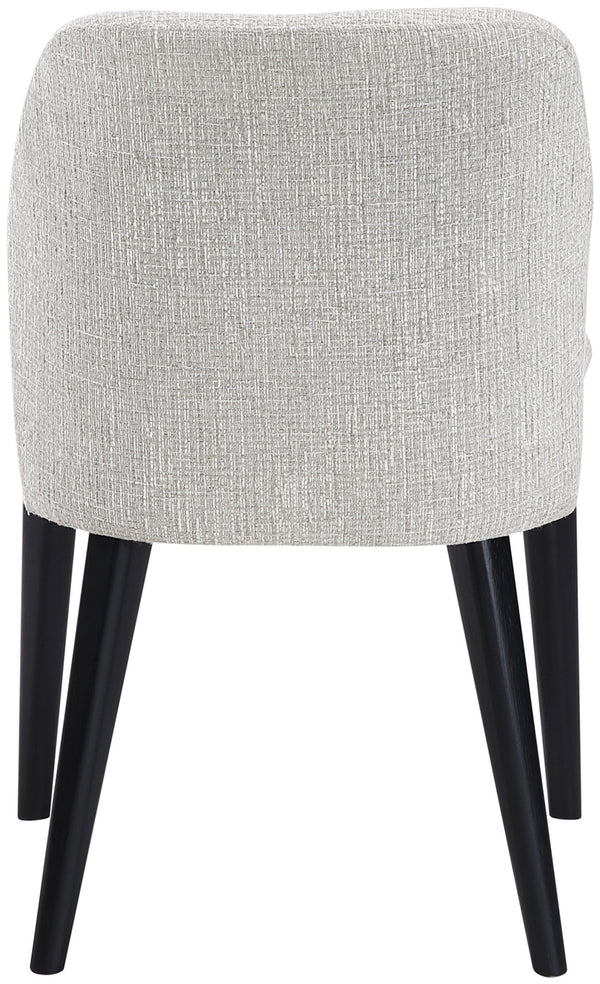 Meridian Furniture Valeo Linen Upholstered Dining Chair with Wood Frame for Modern and Transitional Interiors Grey Style C 88084Grey-C