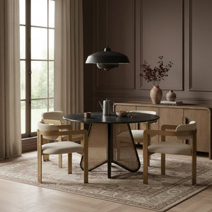 Meridian Furniture Aurum Beige Vegan Leather Dining Chair with Brushed Brass Frame Contemporary 88091Beige-C