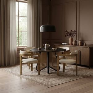 Meridian Furniture Aurum Vegan Leather Dining Chair with Brushed Brass Frame for Modern Interiors 88091Cream-C