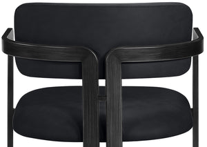 Meridian Furniture Aurum Vegan Leather Counter Stool with Iron Frame for Kitchen Island Seating 88096Black-C
