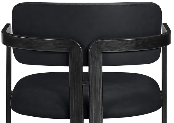 Meridian Furniture Aurum Vegan Leather Counter Stool with Iron Frame for Kitchen Island Seating 88096Black-C
