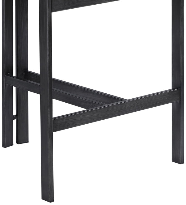 Meridian Furniture Aurum Sculptural Vegan Leather Counter Stool with Powder-coated Iron Frame 88096Cream-C