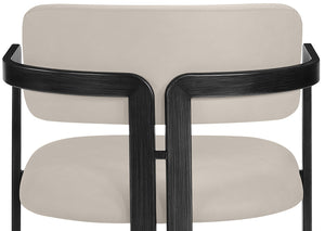 Meridian Furniture Aurum Vegan Leather Counter Stool with Iron Frame for Kitchen Island Bar 88096Taupe-C