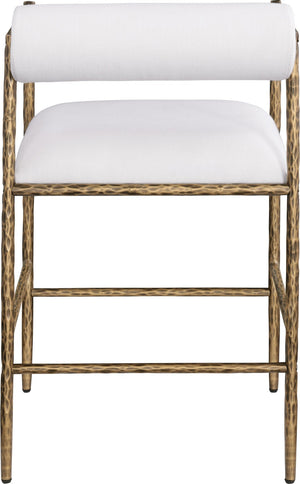 Meridian Furniture Axis Upholstered Counter Stool with Iron Frame and Footrest for Kitchen Islands and Bars Cream Set B 88099Cream-C