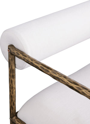 Meridian Furniture Axis Upholstered Counter Stool with Iron Frame and Footrest for Kitchen Islands and Bars Cream Set B 88099Cream-C