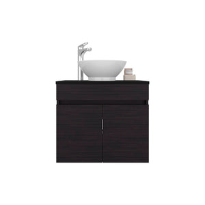 English Elm Colville Floating Wall Mount Vanity Cabinet Matte Finish Modern Bathroom Storage Black B092P439916