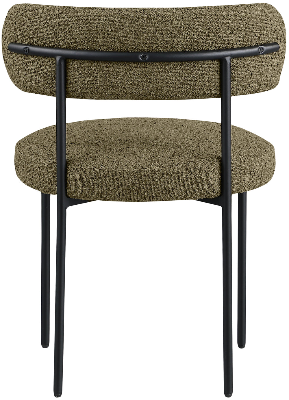 Beacon Olive Green Boucle Fabric Dining Chair 880Olive-C Meridian Furniture