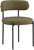 Beacon Olive Green Boucle Fabric Dining Chair 880Olive-C Meridian Furniture