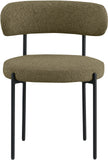 Beacon Olive Green Boucle Fabric Dining Chair 880Olive-C Meridian Furniture