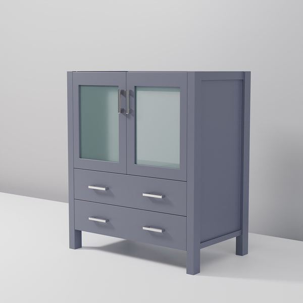English Elm Dark Grey Bath Vanity – Stylish 30" W X 18.25" D Modern Cabinet With Soft-Close Drawers & Ample Storage B2731P260422