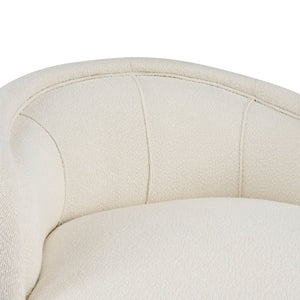 English Elm Amanda Sculptural Boucle Accent Chair Plush Cream Upholstery for Modern Living Spaces N767P381615B