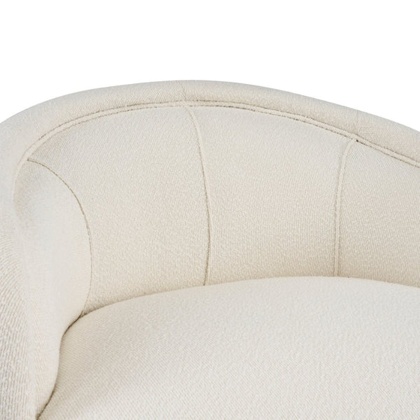 English Elm Amanda Sculptural Boucle Accent Chair Plush Cream Upholstery for Modern Living Spaces N767P381615B