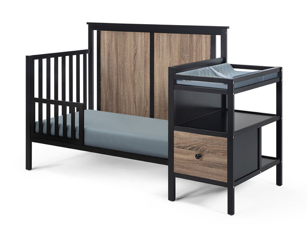 English Elm Connelly Convertible Crib Changer Combo Solid Wood Nursery Furniture Two Tone B022P204836