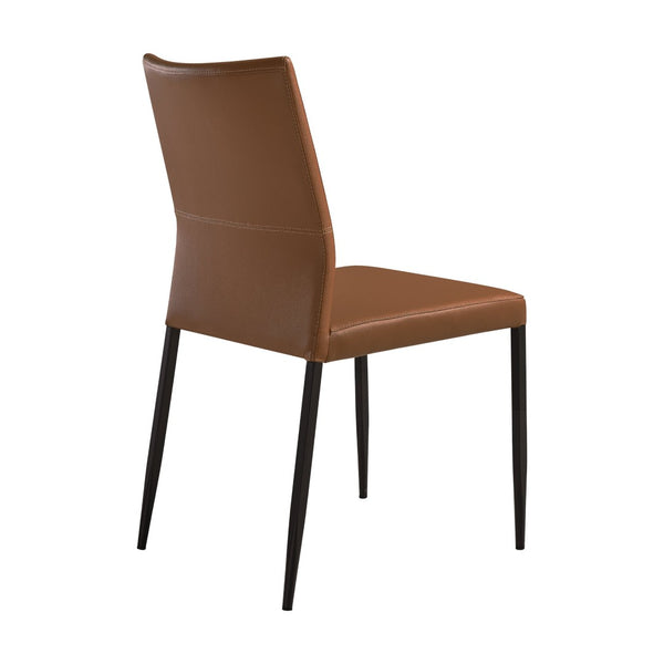 English Elm Kash Faux Leather Dining Chairs with Black Metal Legs for Modern Rooms Set of 2 B2736P464832