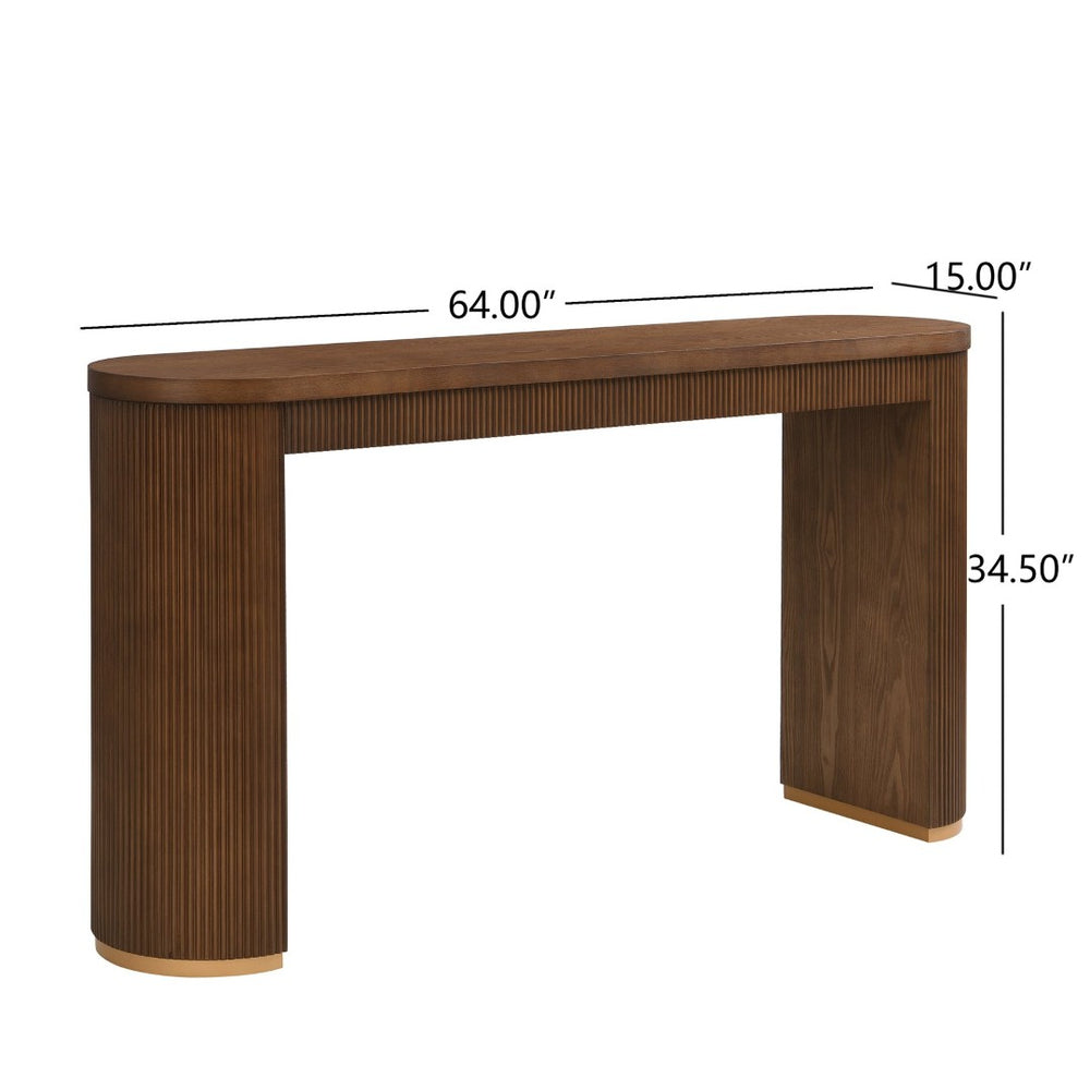 English Elm Counter Height Pub Table Matte Mdf Wood Grain Surface Pedestal Base Modern Bar Walnut N771P392216T